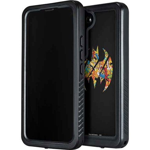 DC Comics Batman Silhouette Logo Vintage Pattern Galaxy S24 Waterproof Case