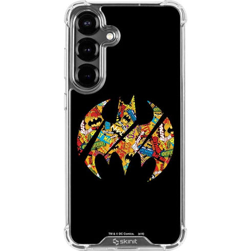 DC Comics Batman Silhouette Logo Vintage Pattern Galaxy S26 Clear Case