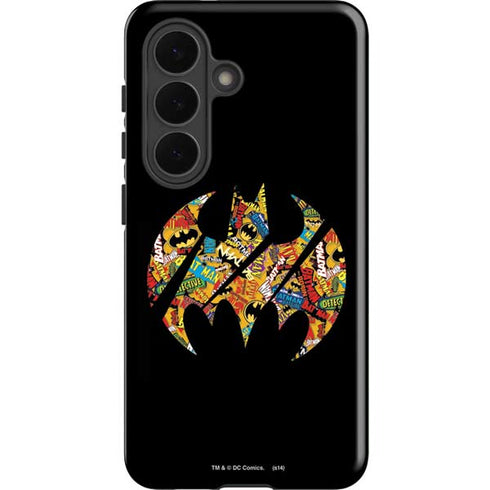 DC Comics Batman Silhouette Logo Vintage Pattern Galaxy S26 Impact Case