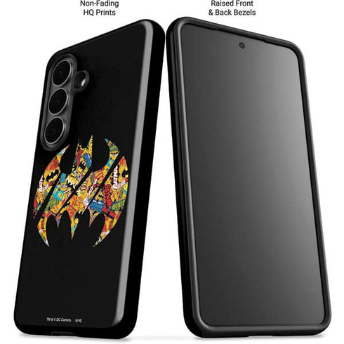 DC Comics Batman Silhouette Logo Vintage Pattern Galaxy S26 Impact Case