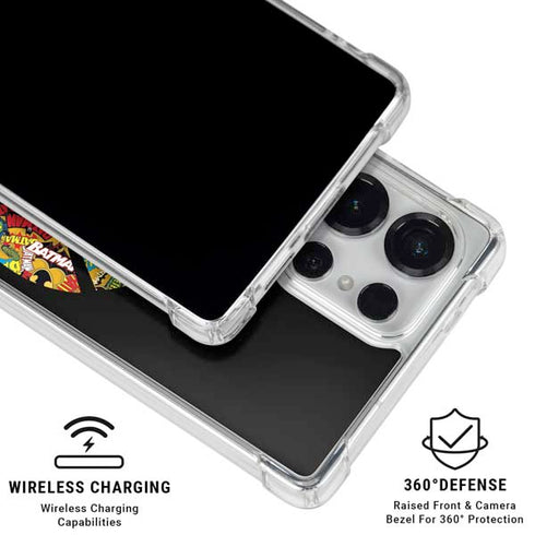 DC Comics Batman Silhouette Logo Vintage Pattern Galaxy S26 Ultra Clear Case
