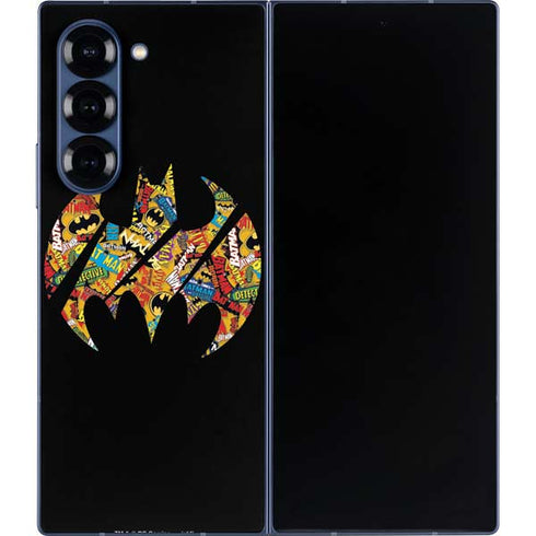 DC Comics Batman Silhouette Logo Vintage Pattern Galaxy Z Fold6 Skin