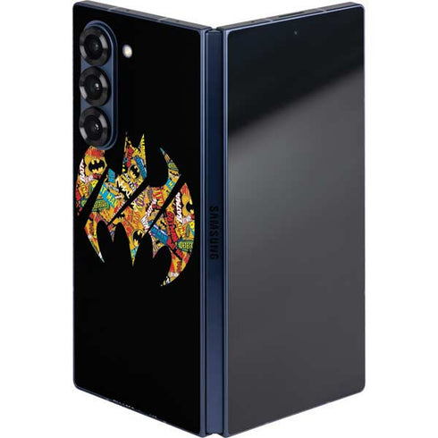 DC Comics Batman Silhouette Logo Vintage Pattern Galaxy Z Fold6 Skin