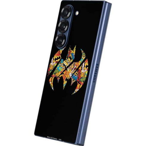 DC Comics Batman Silhouette Logo Vintage Pattern Galaxy Z Fold6 Skin