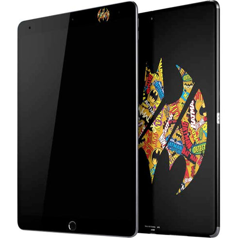 DC Comics Batman Silhouette Logo Vintage Pattern iPad Skins