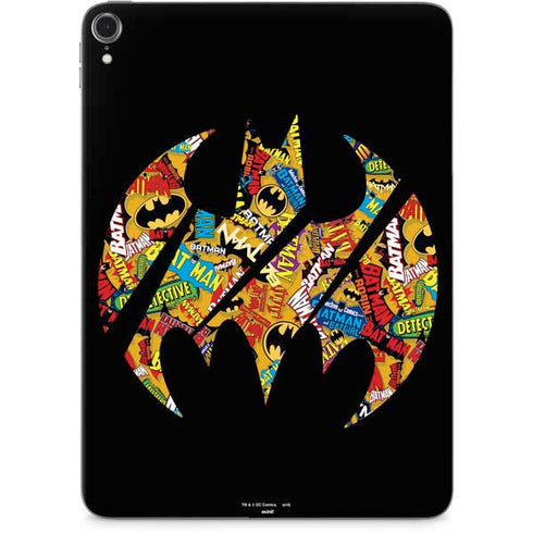 DC Comics Batman Silhouette Logo Vintage Pattern Apple iPad Pro Skin
