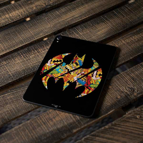 DC Comics Batman Silhouette Logo Vintage Pattern Apple iPad Pro Skin