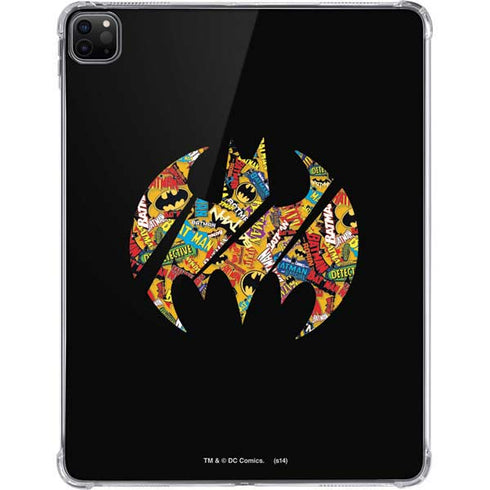 DC Comics Batman Silhouette Logo Vintage Pattern iPad Pro 11in (2024) Clear Case