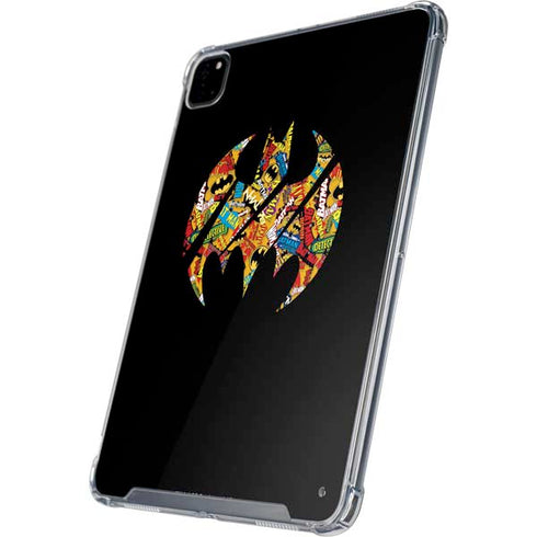 DC Comics Batman Silhouette Logo Vintage Pattern iPad Pro 12.9in (2020) Clear Case
