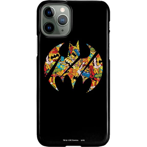 DC Comics Batman Silhouette Logo Vintage Pattern iPhone 11 Pro Lite Case