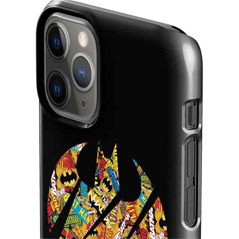 DC Comics Batman Silhouette Logo Vintage Pattern iPhone 11 Pro Lite Case