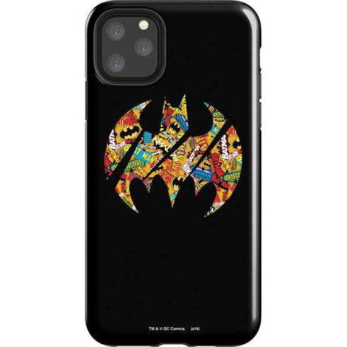 DC Comics Batman Silhouette Logo Vintage Pattern iPhone 11 Pro Max Impact Case