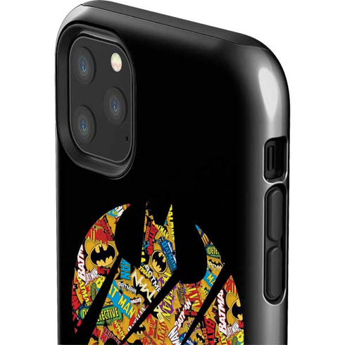 DC Comics Batman Silhouette Logo Vintage Pattern iPhone 11 Pro Max Impact Case