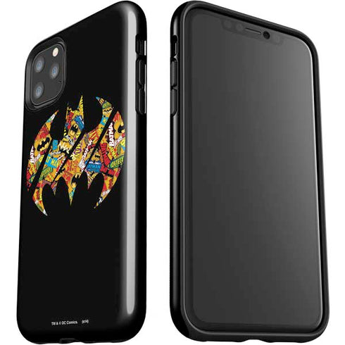 DC Comics Batman Silhouette Logo Vintage Pattern iPhone 11 Pro Max Impact Case