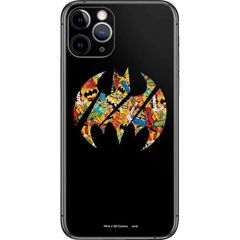 DC Comics Batman Silhouette Logo Vintage Pattern iPhone 11 Pro Skin