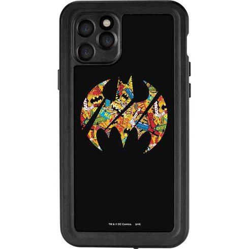 DC Comics Batman Silhouette Logo Vintage Pattern iPhone 11 Pro Waterproof Case