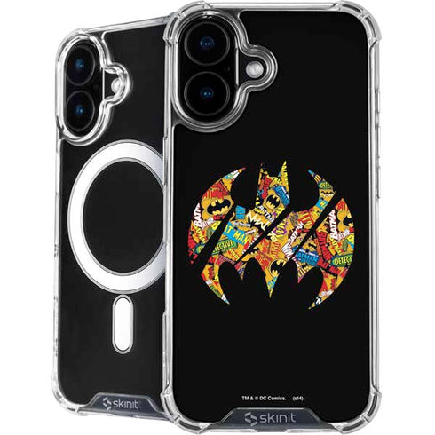 DC Comics Batman Silhouette Logo Vintage Pattern iPhone 16 MagSafe Case