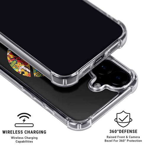 DC Comics Batman Silhouette Logo Vintage Pattern iPhone 16 MagSafe Case