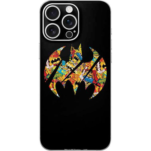DC Comics Batman Silhouette Logo Vintage Pattern iPhone 16 Pro Max Skin
