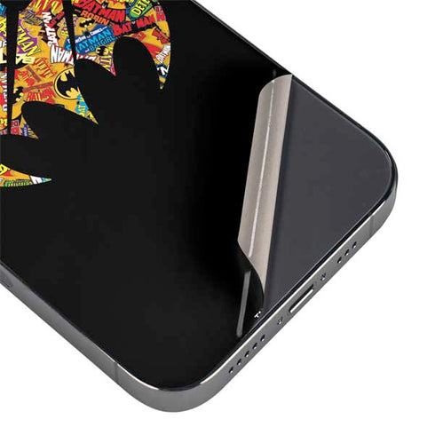 DC Comics Batman Silhouette Logo Vintage Pattern iPhone 16 Pro Skin