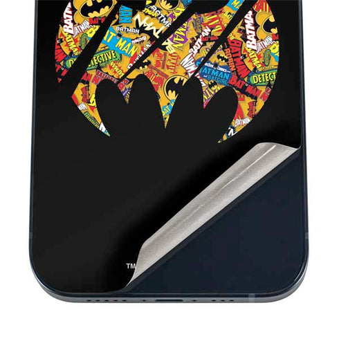 DC Comics Batman Silhouette Logo Vintage Pattern iPhone 16 Skin