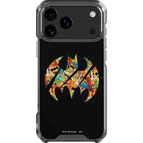DC Comics Batman Silhouette Logo Vintage Pattern iPhone 18 Pro Max Clear Case