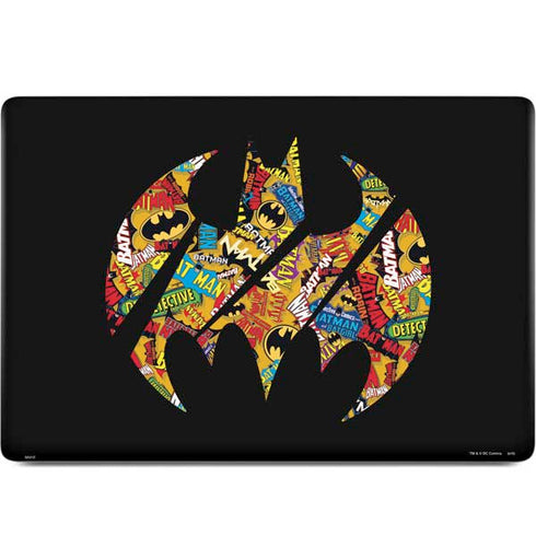 DC Comics Batman Silhouette Logo Vintage Pattern MacBook Skins