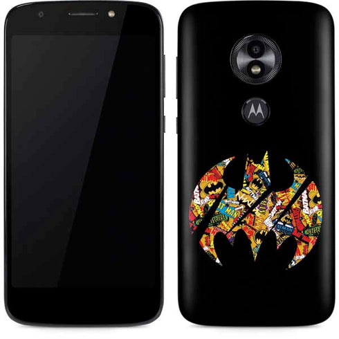 DC Comics Batman Silhouette Logo Vintage Pattern Moto E5 Play Skin