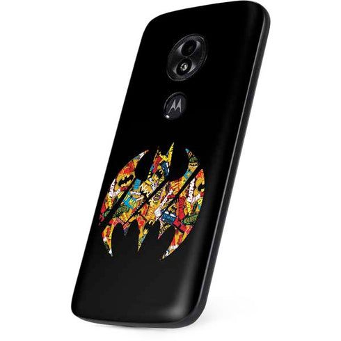 DC Comics Batman Silhouette Logo Vintage Pattern Moto E5 Play Skin