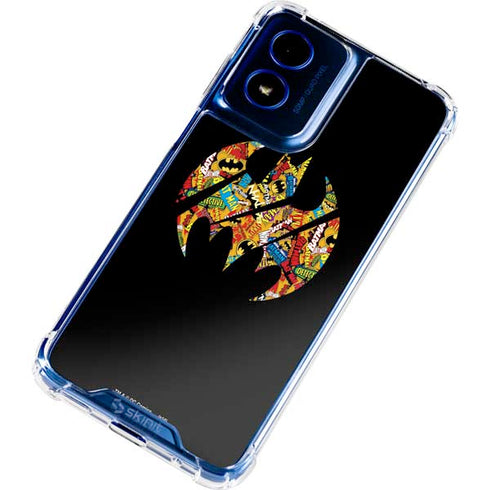 DC Comics Batman Silhouette Logo Vintage Pattern Moto G Play 4G (2024) Clear Case
