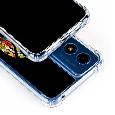 DC Comics Batman Silhouette Logo Vintage Pattern Moto G Play 4G (2024) Clear Case