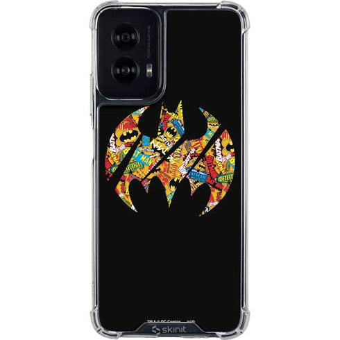 DC Comics Batman Silhouette Logo Vintage Pattern Moto G Power 5G (2024) Clear Case