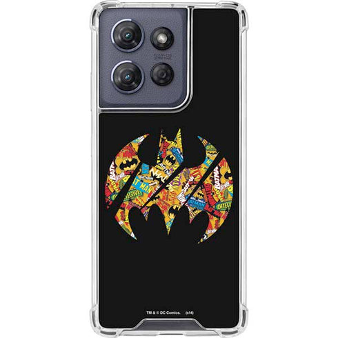 DC Comics Batman Silhouette Logo Vintage Pattern Moto G Stylus 5G (2025) Clear Case