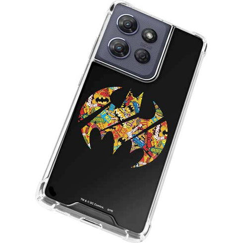 DC Comics Batman Silhouette Logo Vintage Pattern Moto G Stylus 5G (2025) Clear Case