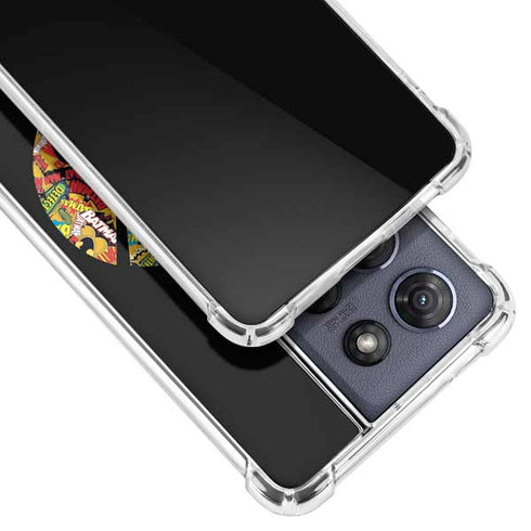 DC Comics Batman Silhouette Logo Vintage Pattern Moto G Stylus 5G (2025) Clear Case