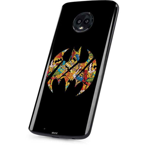 DC Comics Batman Silhouette Logo Vintage Pattern Moto G6 Skin