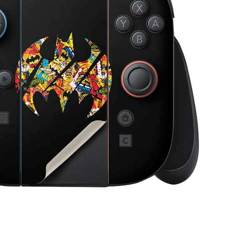 DC Comics Batman Silhouette Logo Vintage Pattern Nintendo Switch 2 (2025) Joy-Con Controller Skin