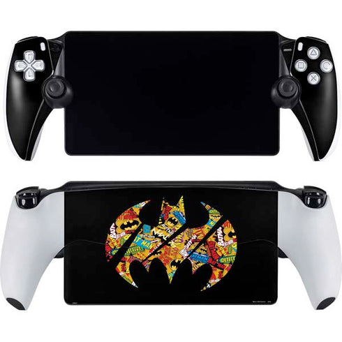 DC Comics Batman Silhouette Logo Vintage Pattern PlayStation Portal Remote Player Skin