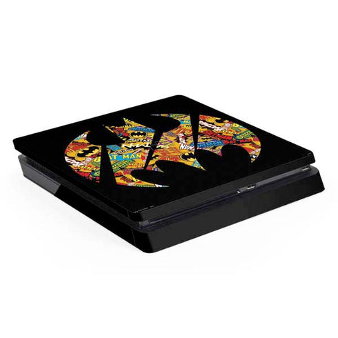 DC Comics Batman Silhouette Logo Vintage Pattern PlayStation PS4 Skins