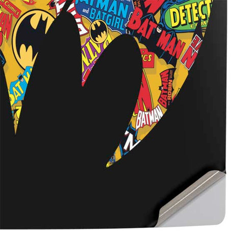 DC Comics Batman Silhouette Logo Vintage Pattern PS5 Pro Console Skin