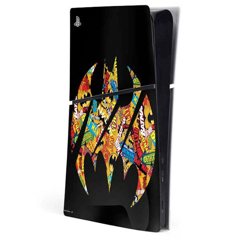 DC Comics Batman Silhouette Logo Vintage Pattern PlayStation PS5 Skins