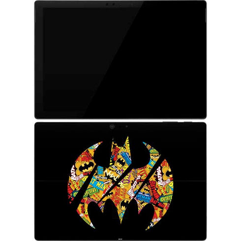 DC Comics Batman Silhouette Logo Vintage Pattern Surface Pro 7 Skin