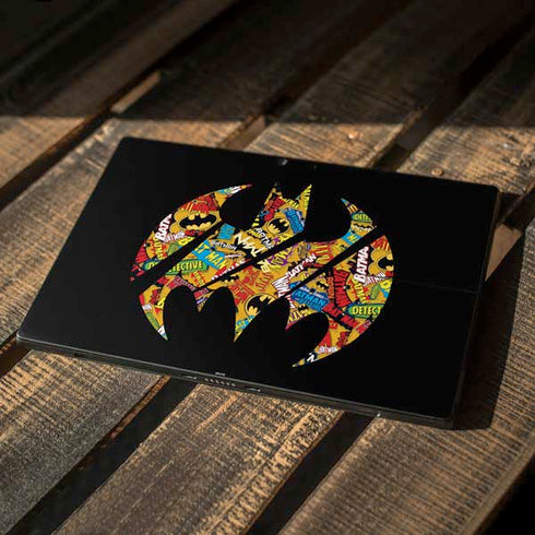 DC Comics Batman Silhouette Logo Vintage Pattern Surface Pro 7 Skin