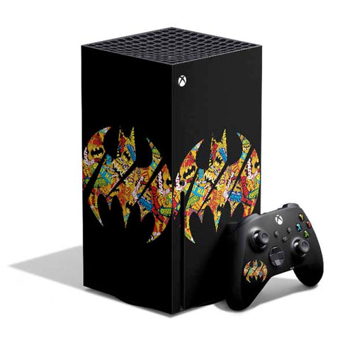 DC Comics Batman Silhouette Logo Vintage Pattern Xbox Series X Skins