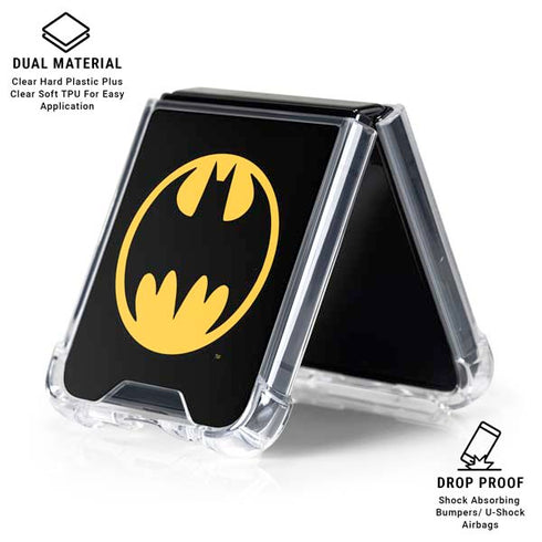 DC Comics Batman Logo Galaxy Z Flip7 Clear Case