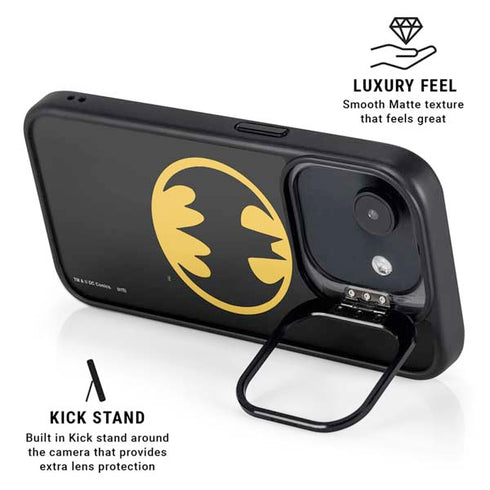 DC Comics Batman Logo iPhone 16e Kickstand Case