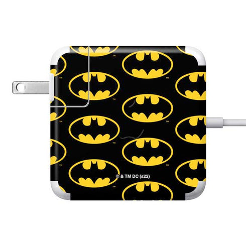 DC Comics Batman Logo Pattern 85W Power Adapter (15 and 17 inch MacBook Pro Charger) Skin