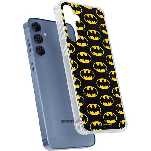 DC Comics Batman Logo Pattern Galaxy A35 5G Clear Case