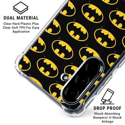 DC Comics Batman Logo Pattern Galaxy A36 5G Clear Case