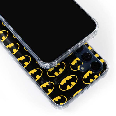 DC Comics Batman Logo Pattern Galaxy A55 5G Clear Case